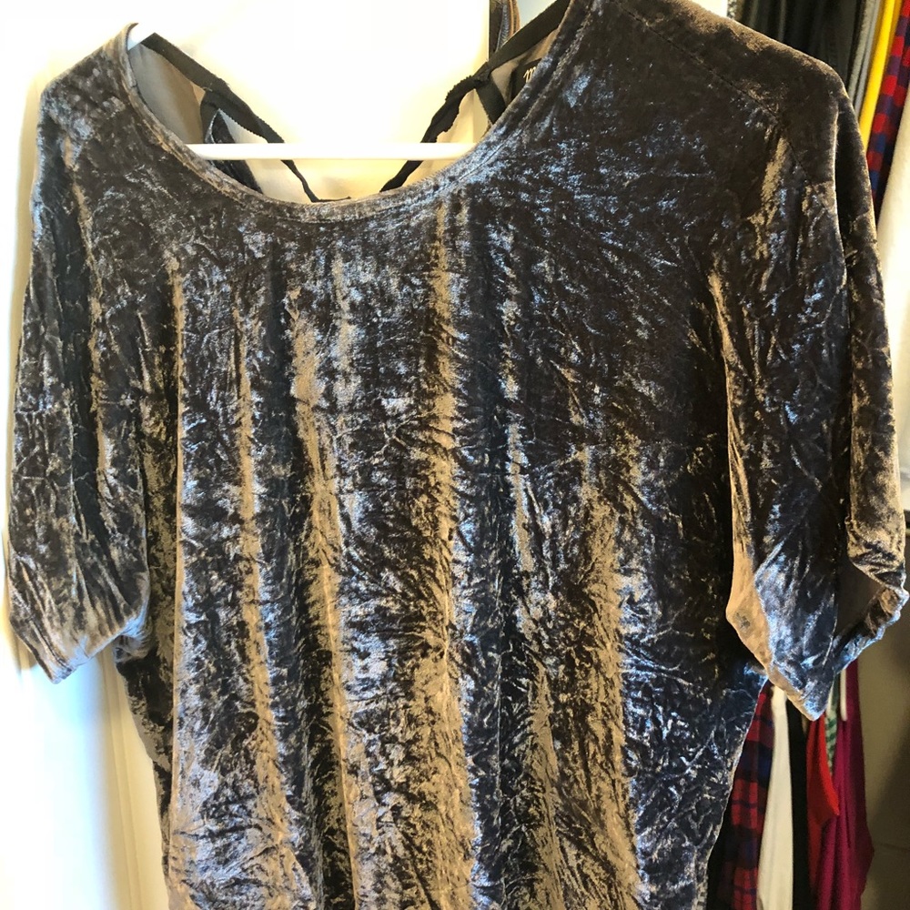 Madewell crushed velvet top
